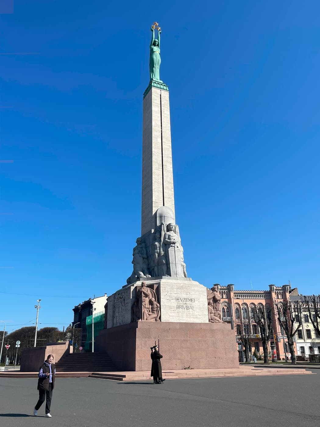 The Freedom Monument in the centre of Riga